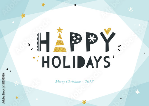 Bright Happy Holidays background.