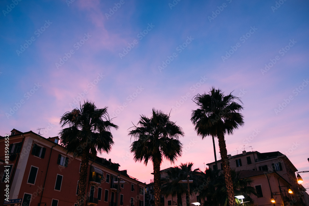 Evening in Liguria, Italy