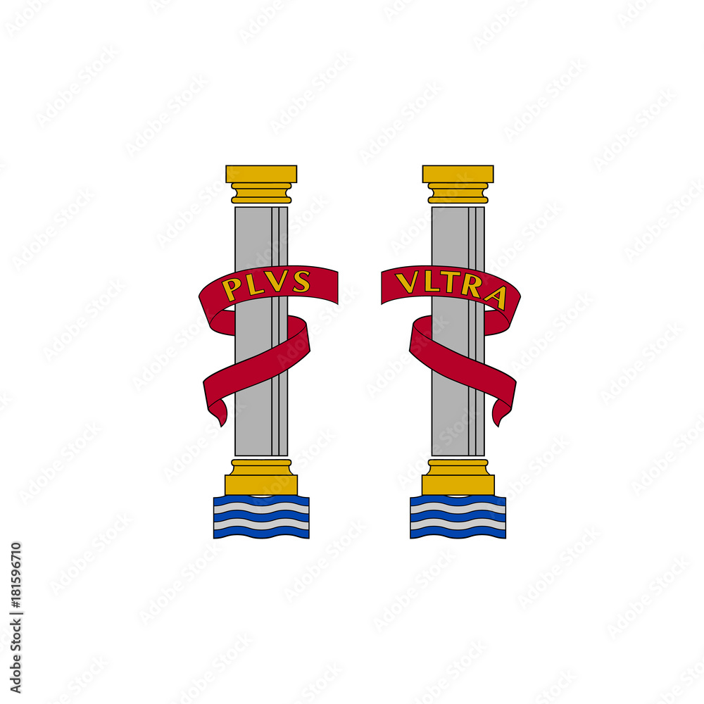 Pillars of Hercules. Symbol of Gibraltar. Abstract concept. Vector
