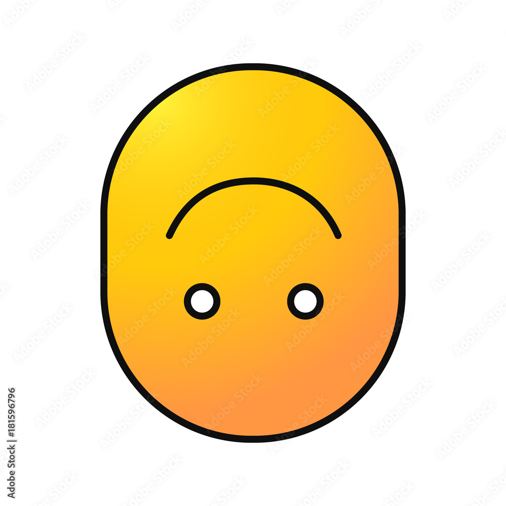 Fototapeta premium Upside down smile color icon