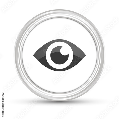 Weißer Button - Auge - Überwachung
