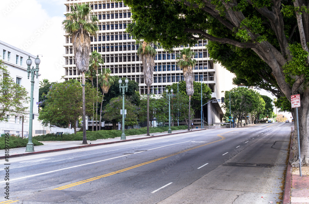 Naklejka premium Streets of downtown Los Angeles. California, United States