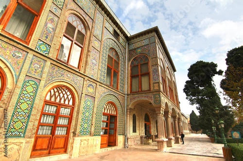   The Golestan Palace  in tehran , Iran is the royal Qajar complex at capital city