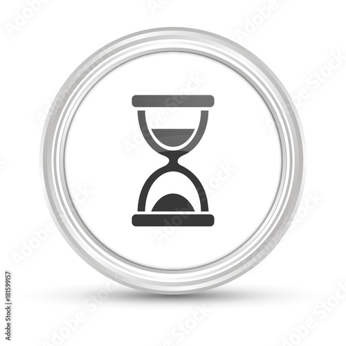 Weißer Button - Sanduhr