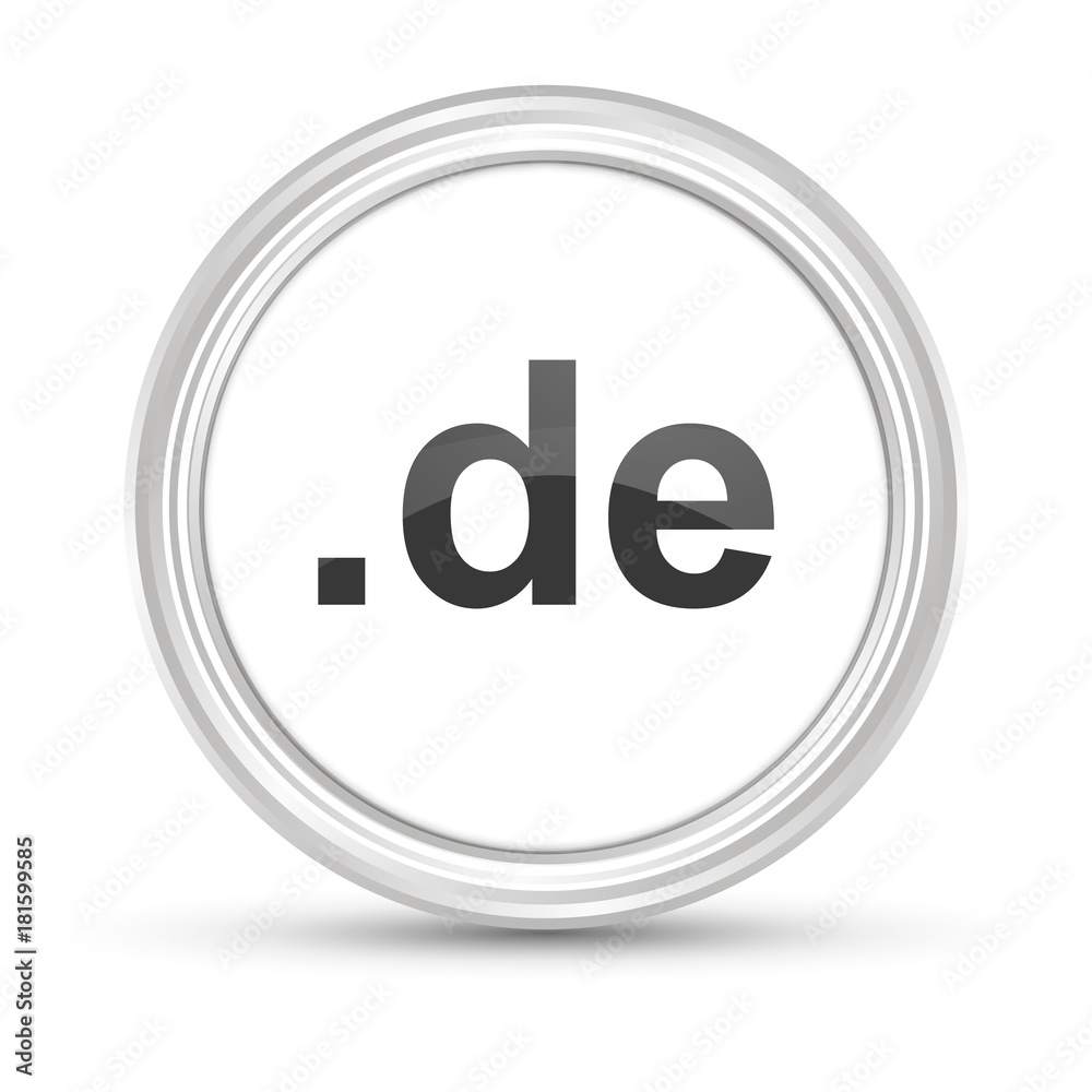 Weißer Button - .de Webadresse Weißer Button - .de Webadresse