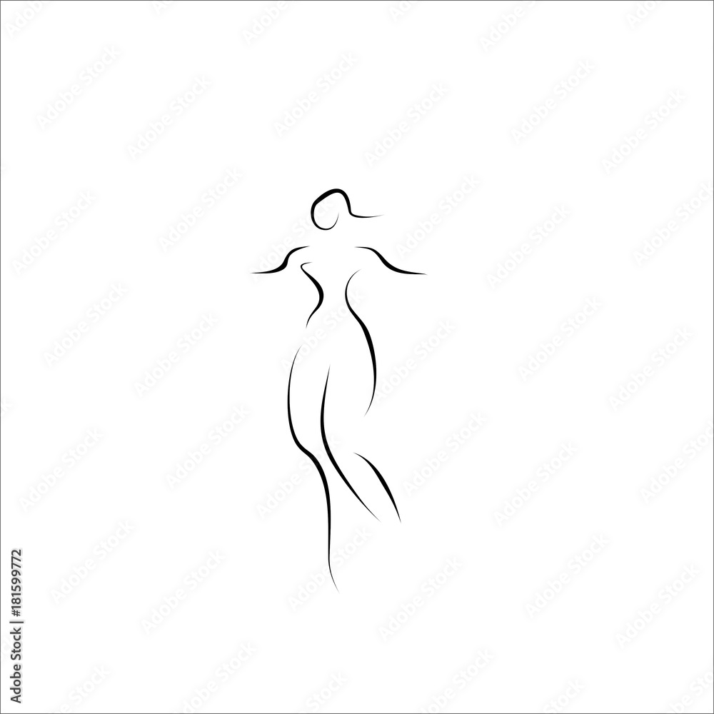 woman vector line icon