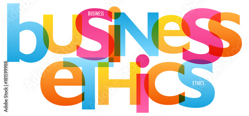 BUSINESS ETHICS Vector Letters Icon