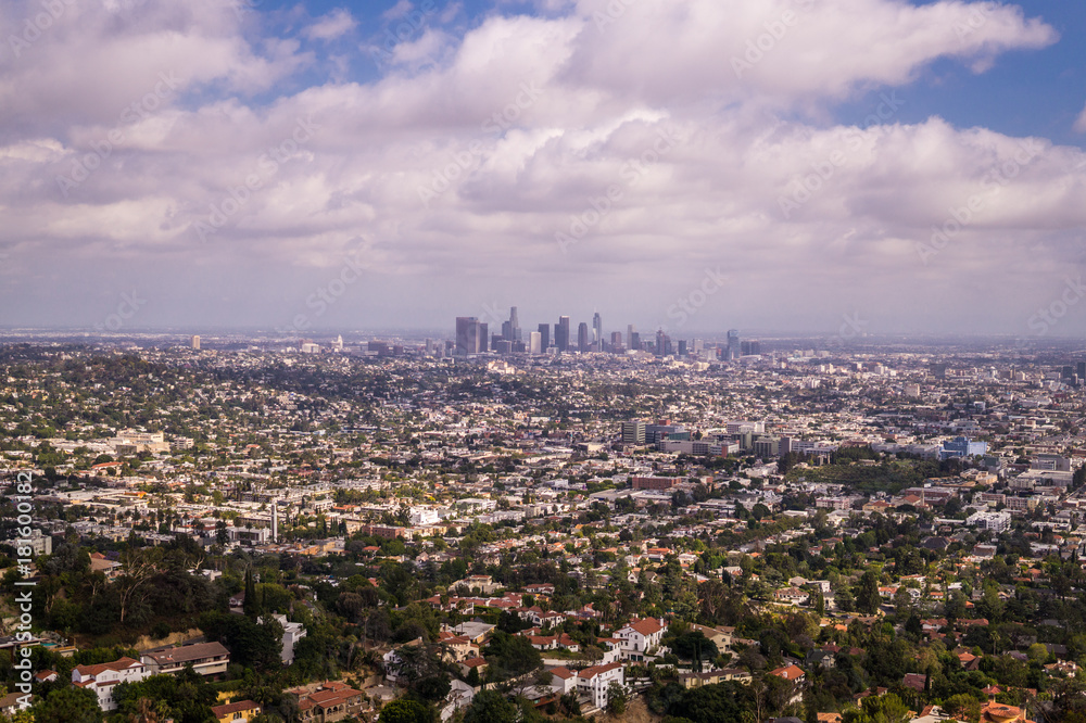 Φωτογραφία Panoramic view of the skyscrapers of Downtown Los Angeles, California