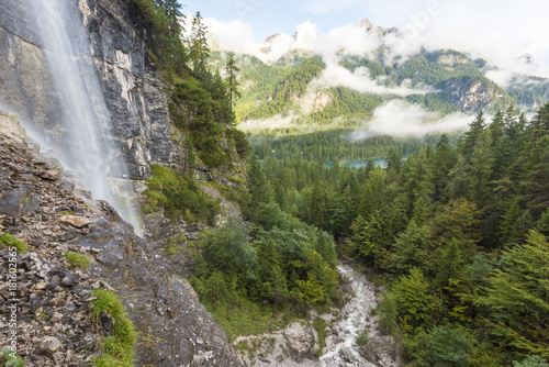 Rislà waterfall in Tovel lake.Europe, Italy, Trentino Alto Adige, Non valley, Ville d'Anaunia, Tuenno photo