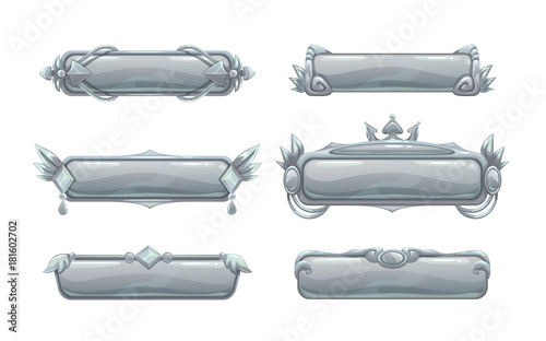 Beautiful decorative metal title banners