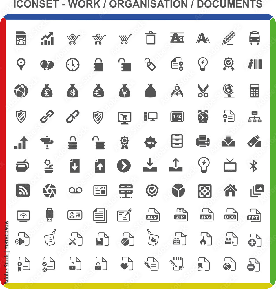 Iconset Piktogramme - Work Organisation Documents Iconset Piktogramme - Work Organisation Documents