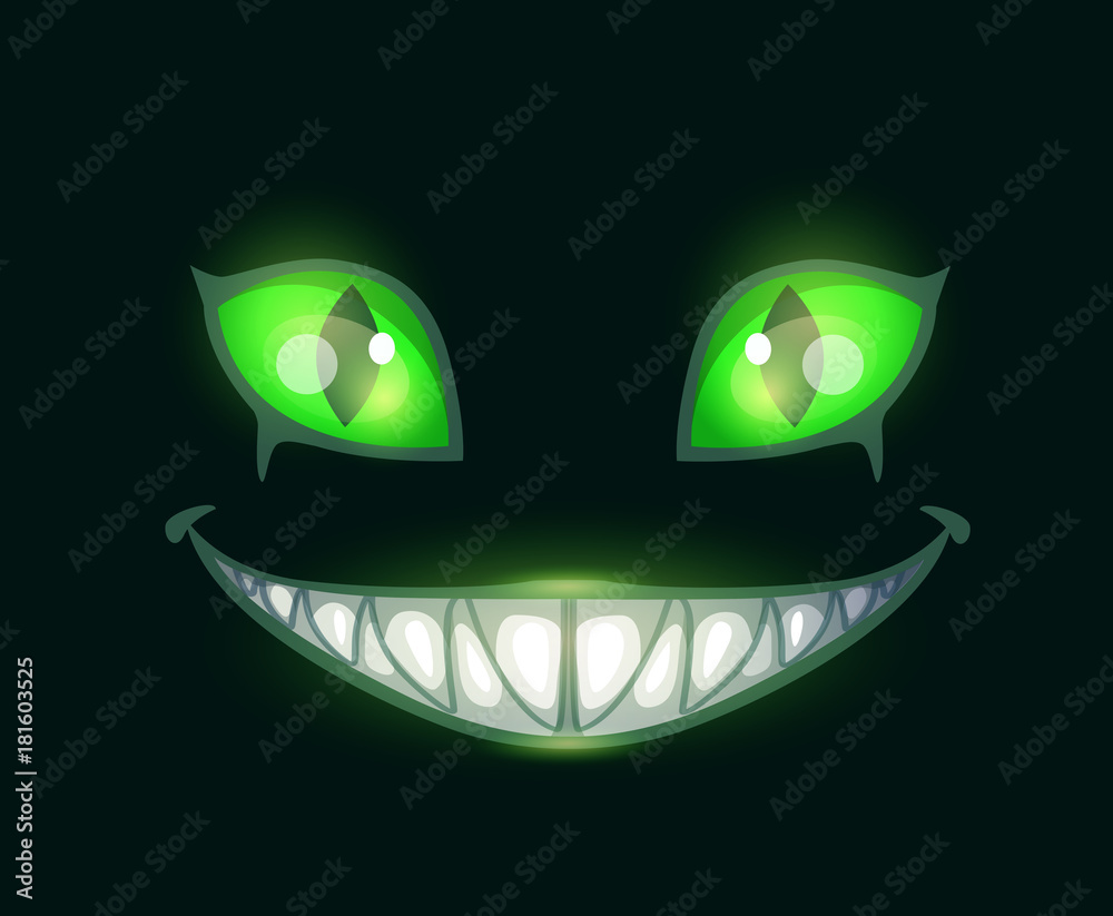 Cartoon scary monster face