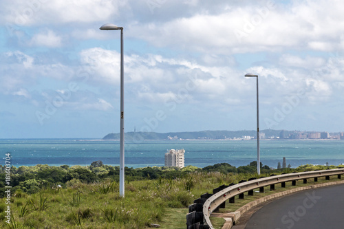 Coastal Landscape View of Distant Durban City Skyline