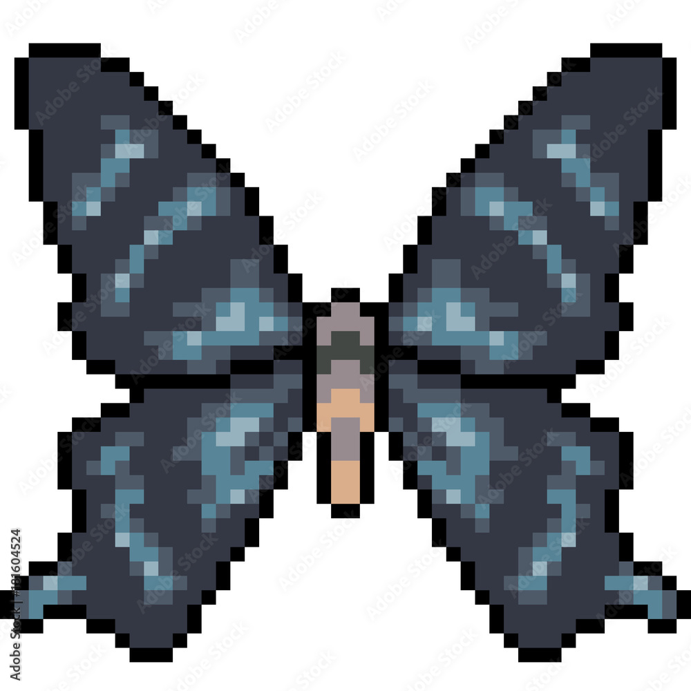 vector pixel art butterfly