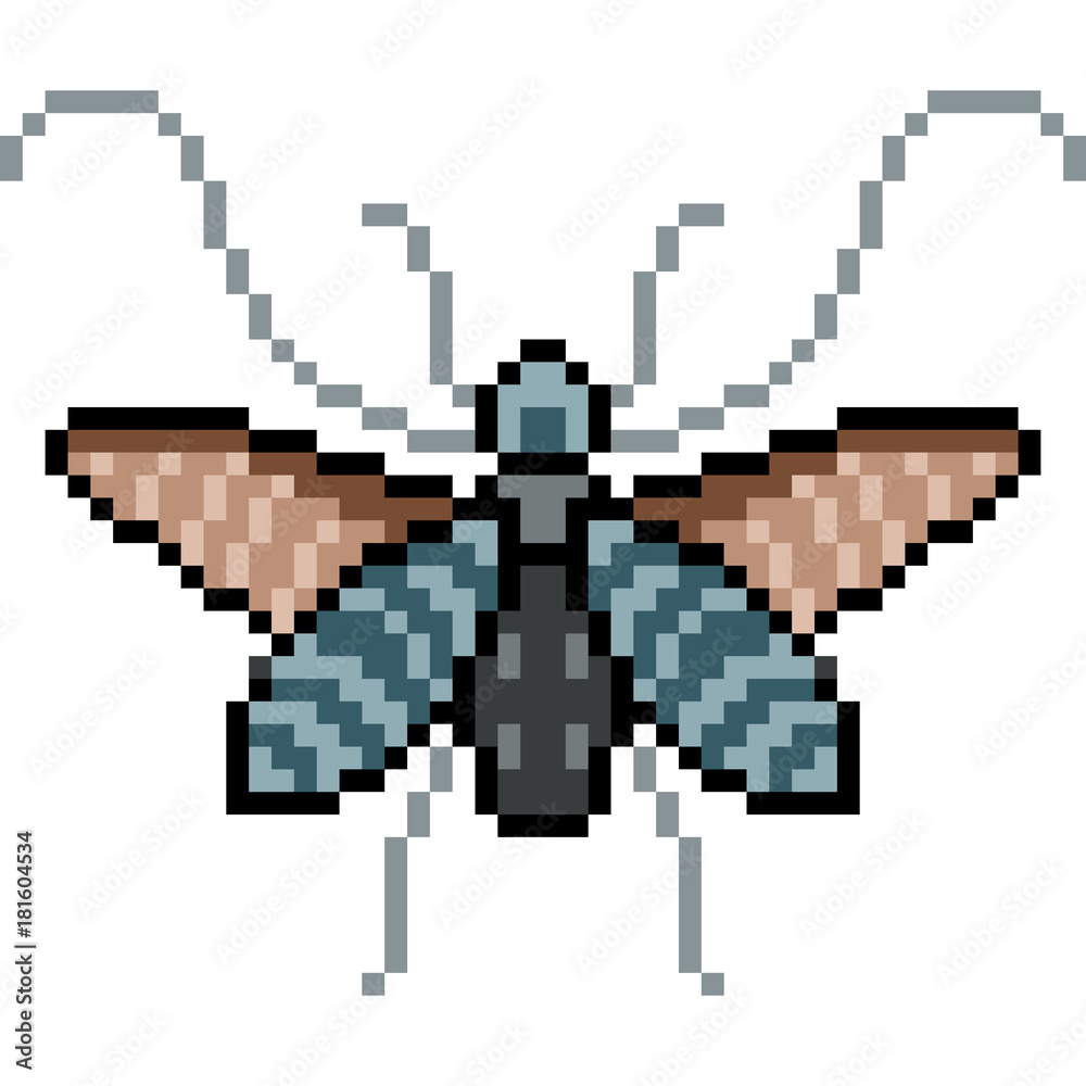 Fototapeta premium vector pixel art bug