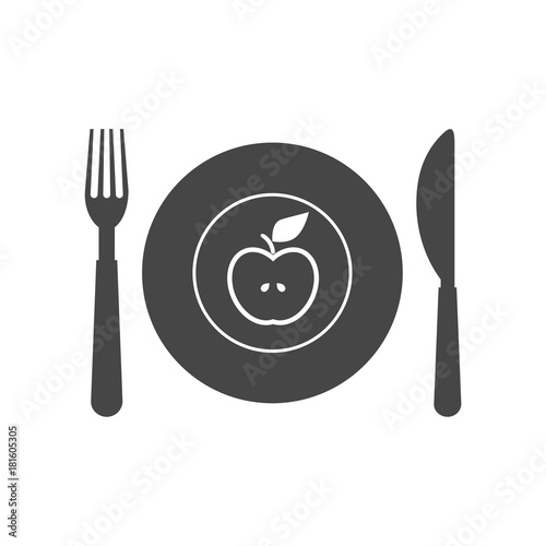 Healthy Food Plate, Food dinning kitchen menu restaurant icon