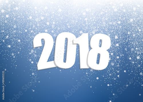 New Year 2018 card. Vector background