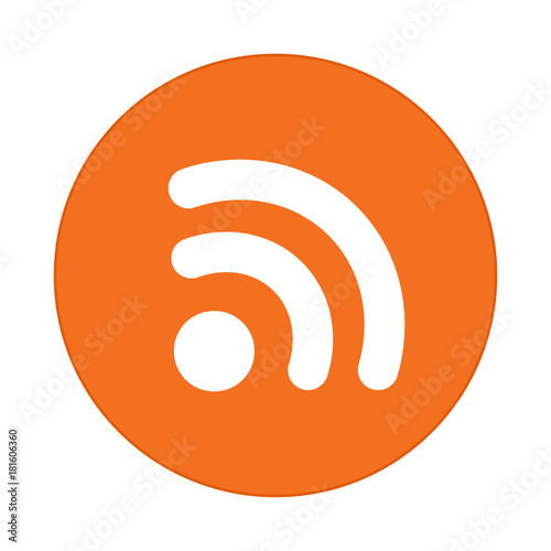 rss, round flat icon