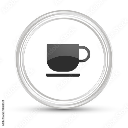 Weißer Button - Tasse