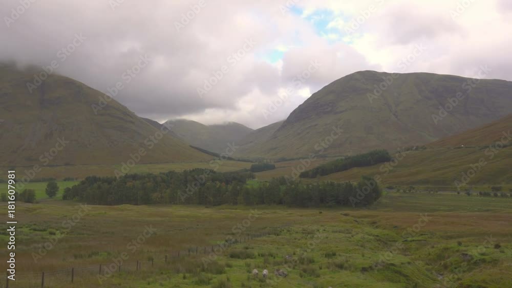 Wind and Clouds in Glen Coe Valleys in Scotland in Autumn Wind and Clouds in Glen Coe Valleys in Scotland in Autumn