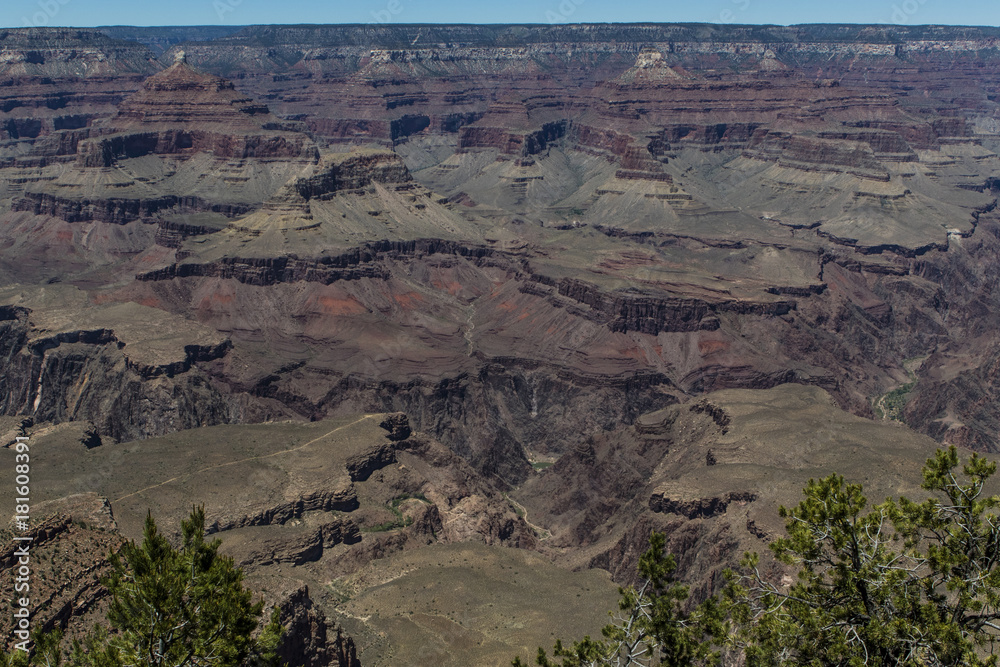 View at the Southern Rim of the Grand Canyon in Phoenix, United States of America