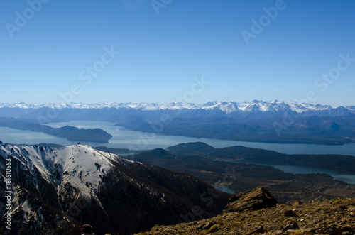 Bariloche, Argentina - Mountain and lake with snow view