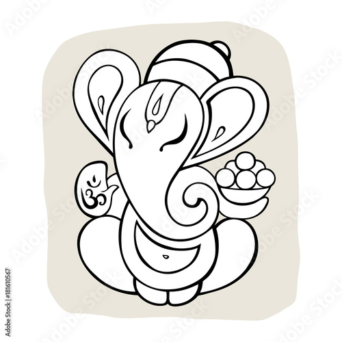 Ganapati Meditation in lotus pose