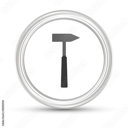 Weißer Button - Hammer - Service
