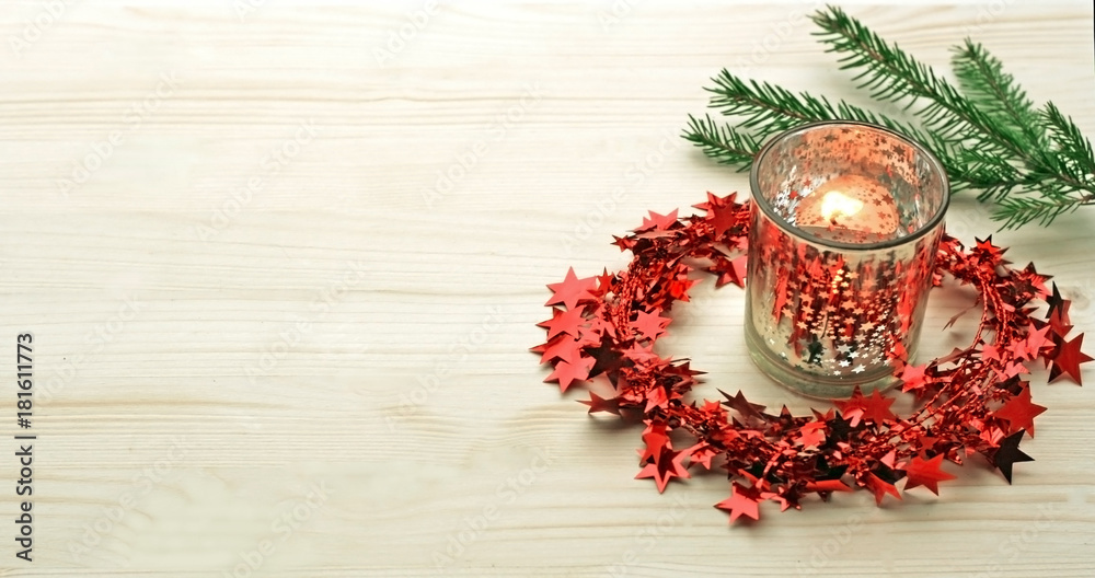 Christmas background with lantern