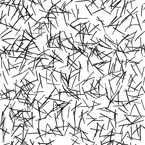 Vector black white seamless patterns. Abstract texture background made with w...