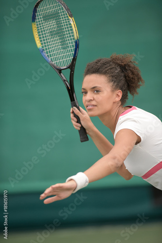 beautiful female tennis playe