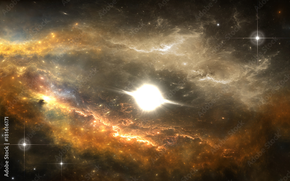 Fototapeta premium Protoplanetary disk. New planetary system