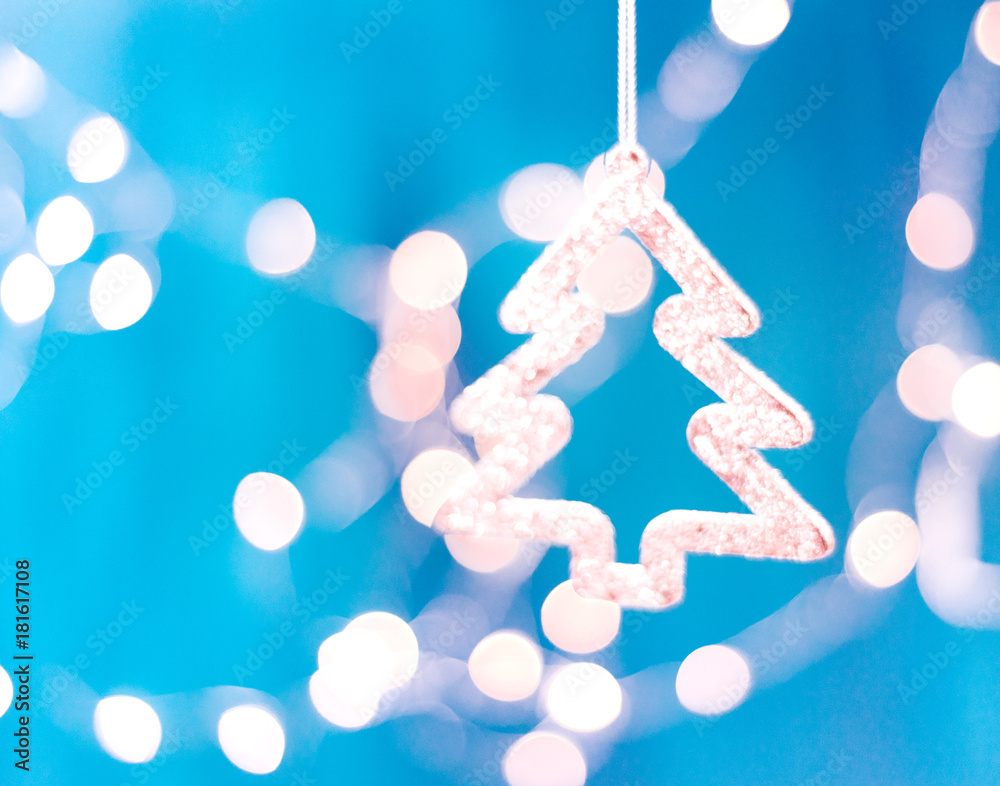 Decorated Christmas tree on blurred, sparkling and fairy background Decorated Christmas tree on blurred, sparkling and fairy background