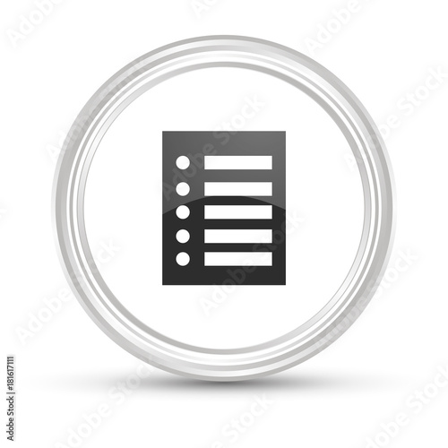 Weißer Button - Umfrage