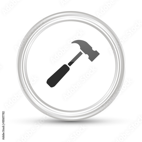 Weißer Button - Hammer - Reparatur