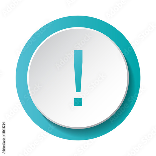 Exclamation point - 3d icon. Vector.