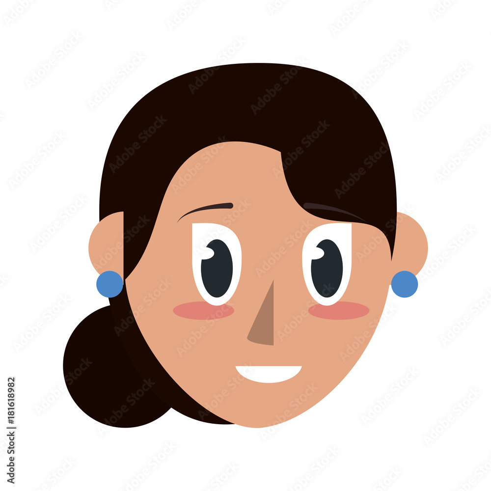 custom made wallpaper toronto digitalCute woman face cartoon