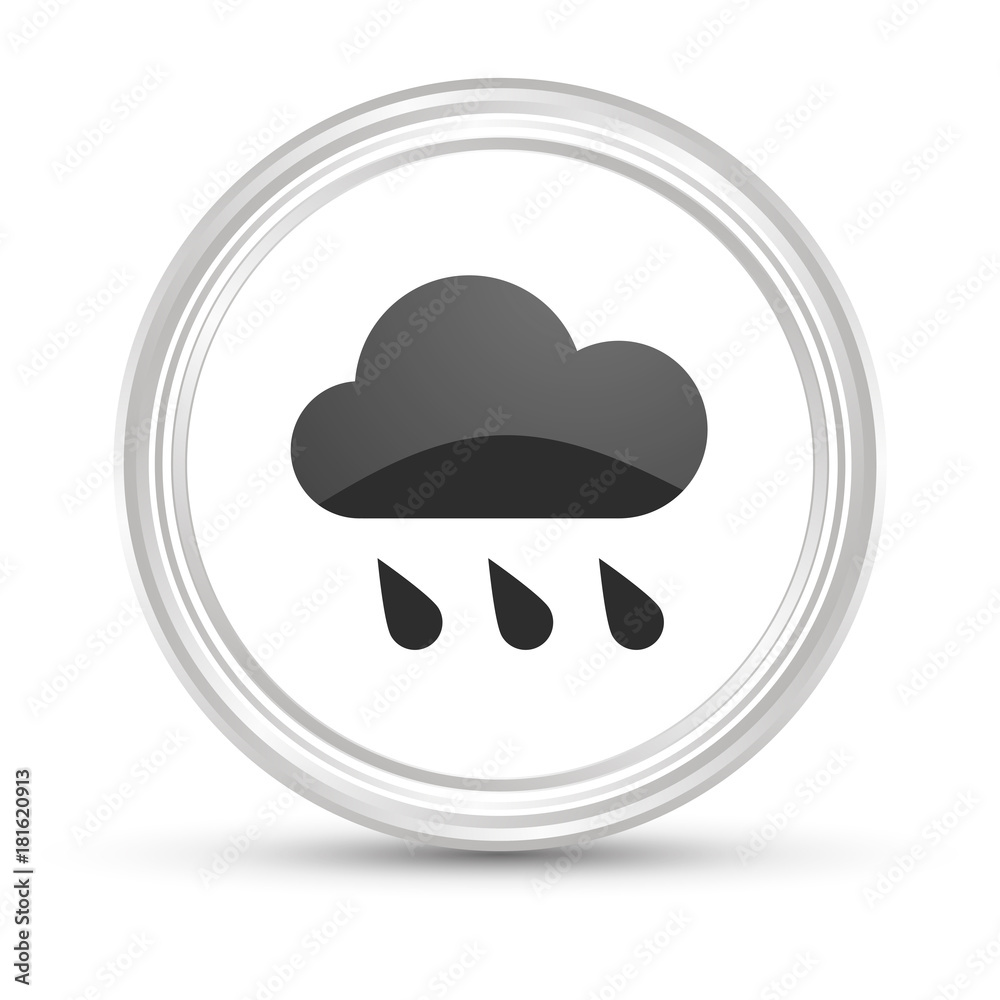 Weißer Button - Regenwolke Weißer Button - Regenwolke