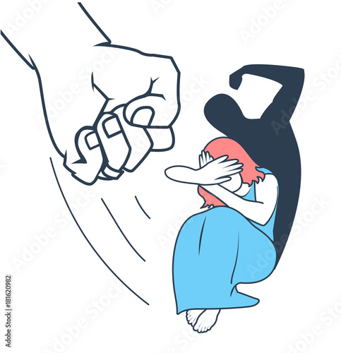 concept of domestic violence  woman
