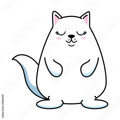 Fototapeta Naklejka Na Ścianę i Meble -  cute hamster kawaii character vector illustration design