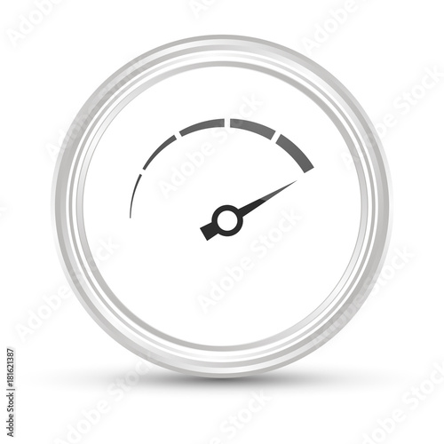 Weißer Button - Tachometer