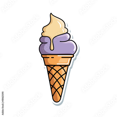 delicious ice cream isolated icon vector illustration design