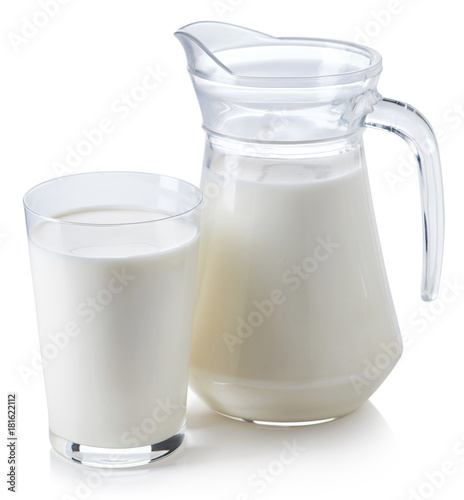 Glass and jug of milk