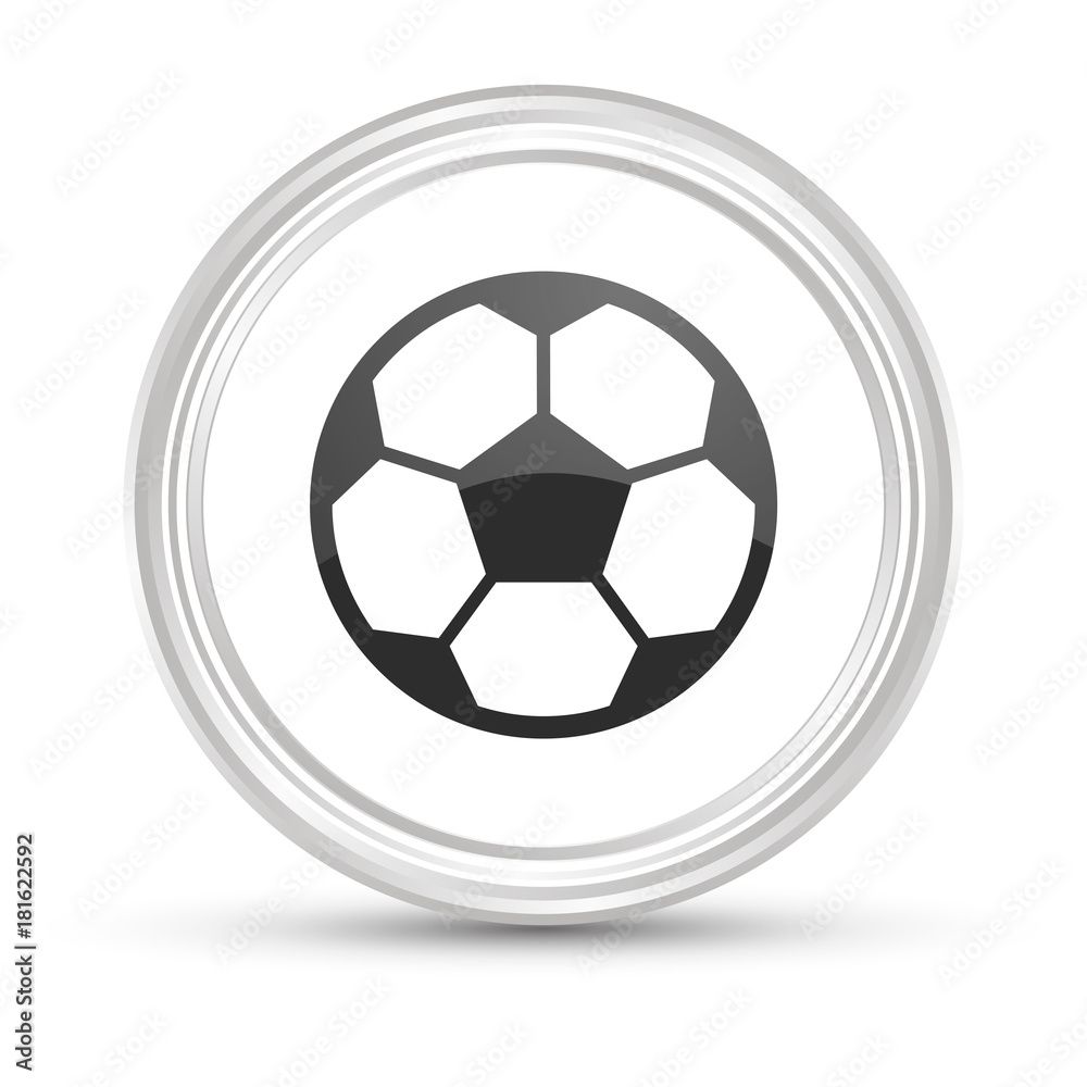 Weißer Button - Fußball Weißer Button - Fußball