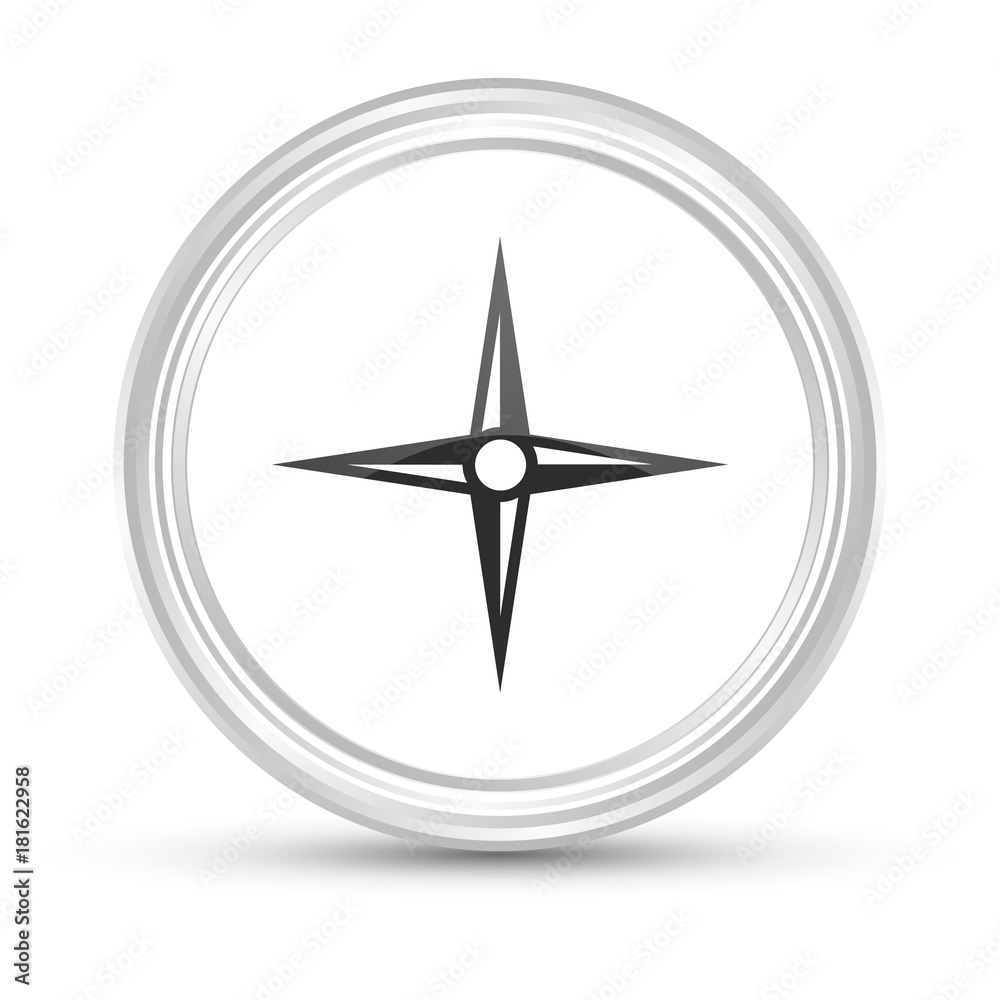 Weißer Button - Kompass - Navigation Weißer Button - Kompass - Navigation