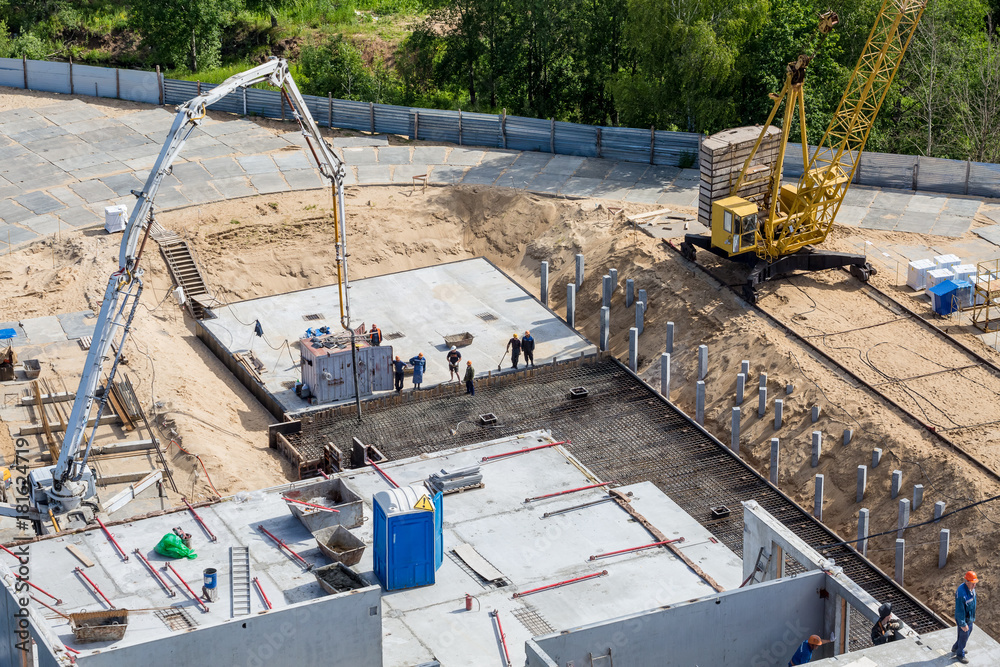 construction of a residential building of reinforced concrete slabs construction of a residential building of reinforced concrete slabs