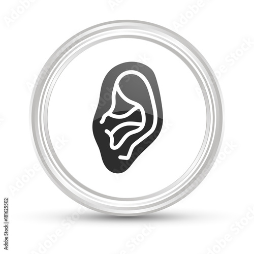 Weißer Button - Ohr