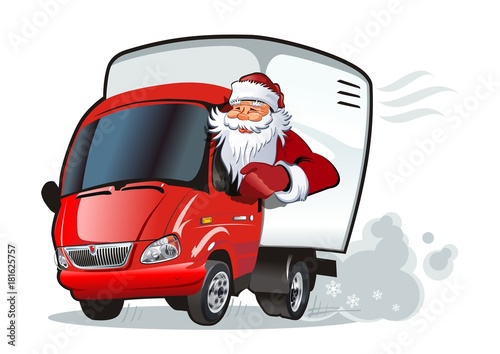 Cartoon NewYears truck