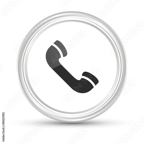 Weißer Button - Telefon - Kundenservice