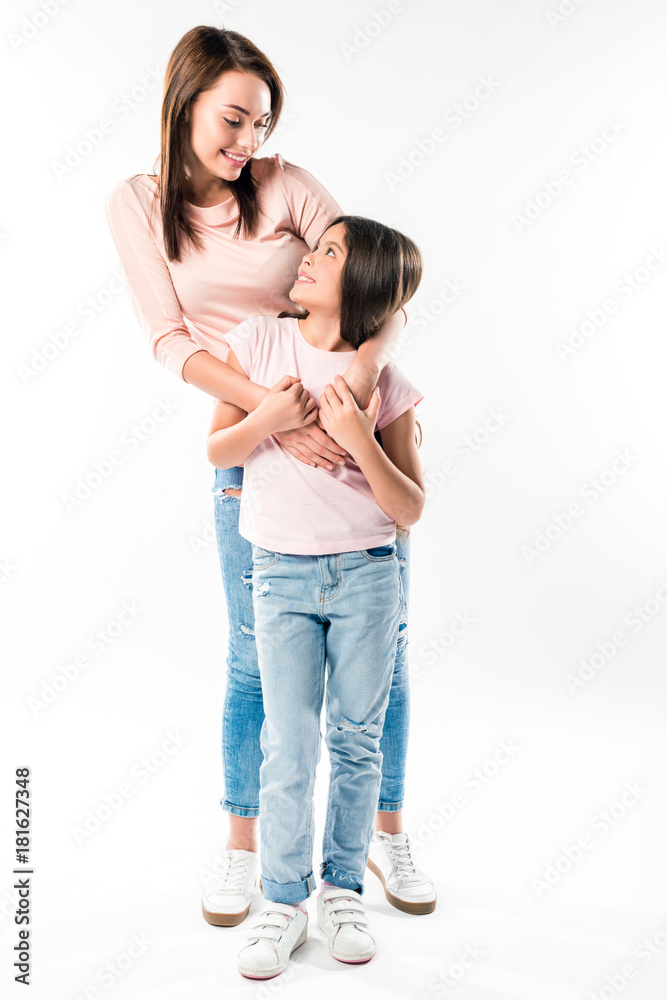 Mother hugging daughter Mother hugging daughter